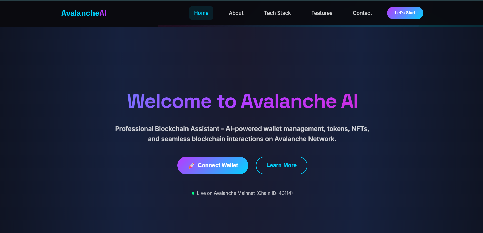 Avalanche AI Blockchain Assistant